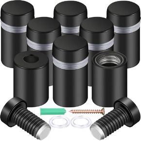8 Pieces Stainless Steel Standoff Screws Wall Standoff Advertising Nail Mounting Glass Hardware for Advertise Fixing (1 x 1 Inch)