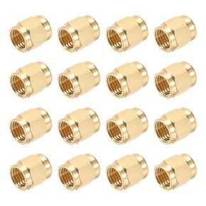 uxcell Brass Tubing Nut Tube Fitting Compression Insert Hydraulic Nuts M8x4mm 16pcs