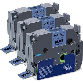 Absonic 3 عبوات Tz 18 مم 0.7 بوصة شريط أصفر مصفح متوافق مع Brother Tze-641 Tze641 Tz-641 Tz641 3/4 بوصة أسود على أصفر P Touch Tze 18 مم شريط ملصق لـ PTD410 PTD460 PTD600 PTD610BT PTP700 PTD400