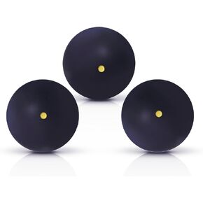 Flylin Single Dot Squash Ball, Squash Balls High Bounce for Competition Training, 37mm Beginner Sports Squash Ball Pack of 3