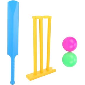 Ejoyous Cricket Set, Outdoor Kids Cricket Sports Game Play Set with Cricket Bat and Batting Board for Children Boys Girls Garden Backyard Beach Park Cricket Playing