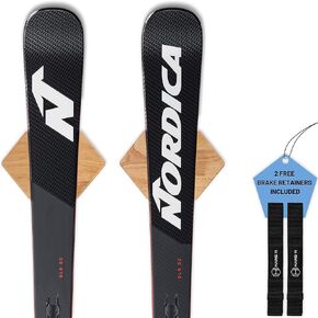 Hang 11' Ski Wall Mount - Hardwood Ski Hangers for Wall, Ski Holders for Wall, Ski Mount Wall, Ski Holder Wall Mount, Ski Rack Wall Mount, Vertical Ski Storage Rack Wall Mount, Wall Ski Rack Garage