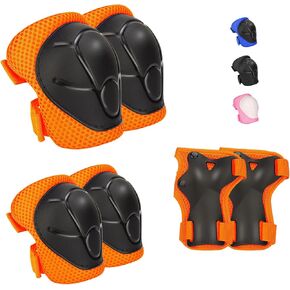 Kids Protective Gear Set - Knee Pads Elbow Pads with Wrist Guards for Ages 3-15 | 3-in-1 Safety Protective Gear for Skating, Cycling, Biking, Roller Skates, Scooters
