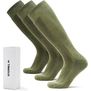 Men's Hiking Knee-High Socks - Breathable & Moisture-Wicking, Multi-Zone Cushion for Outdoor Sports, 3-Pack