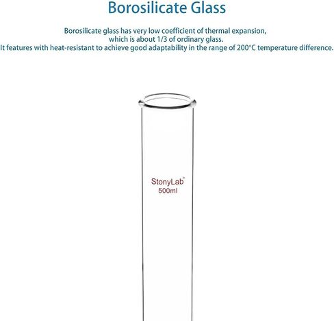 stonylab Dropping Funnel, Borosilicate Glass Burette Funnel with PTFE Stopcock for Laboratory and Home Use, 100 ml in Saudi Arabia