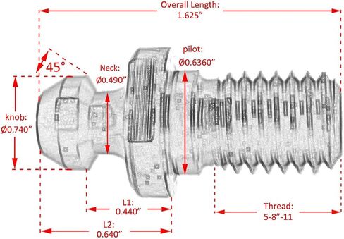 10 قطع القط 40 45 درجة سحب مسمار الاحتفاظ المقبض يناسب مازاك فضل CAT40 CNC in Saudi Arabia