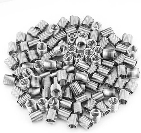 M8 Helicoil, 100 PCS Stainless Steel M8 x 1.25 x 2D Length Threaded Inserts, Thread Reinforce Repair Tool for Helical Repair in Saudi Arabia