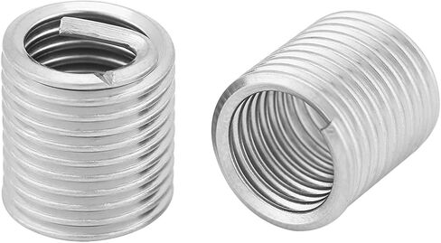M8 Helicoil, 100 PCS Stainless Steel M8 x 1.25 x 2D Length Threaded Inserts, Thread Reinforce Repair Tool for Helical Repair in Saudi Arabia