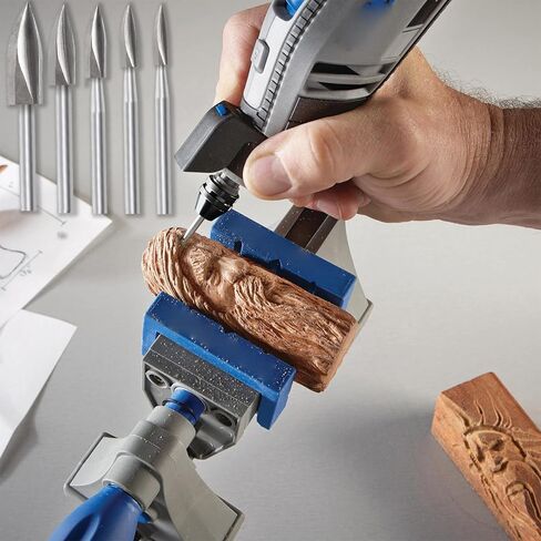 مجموعة 5 قطع من رؤوس مثقاب نحت الخشب لأداة دوارة Dre-me-l، أدوات نحت الخشب، أداة طحن الحرف الخشبية العالمية 1/8 بوصة لحفر الحفر والنحت الصغير in Kuwait