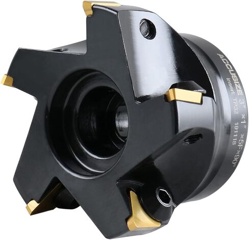 Accusize Industrial Tools 2 inch Indexable Face Milling Cutter 90 Degree, Positive Rake with Inserts, 2508-0012 in Saudi Arabia