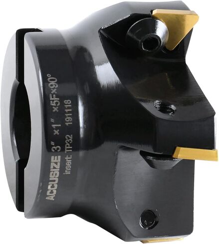 Accusize Industrial Tools 2 inch Indexable Face Milling Cutter 90 Degree, Positive Rake with Inserts, 2508-0012 in Saudi Arabia
