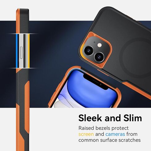 حافظة Xmon لهاتف iPhone 11، حافظة متينة شديدة التحمل بمشبك حزام [واقي شاشة من الزجاج المقسى مع عدسة الكاميرا] غطاء واقٍ [مقاوم للصدمات] متوافق مع هاتف Apple iPhone 11 (أسود) in Kuwait