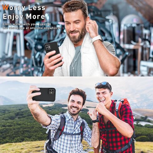 حافظة Xmon لهاتف iPhone 11، حافظة متينة شديدة التحمل بمشبك حزام [واقي شاشة من الزجاج المقسى مع عدسة الكاميرا] غطاء واقٍ [مقاوم للصدمات] متوافق مع هاتف Apple iPhone 11 (أسود) in Kuwait
