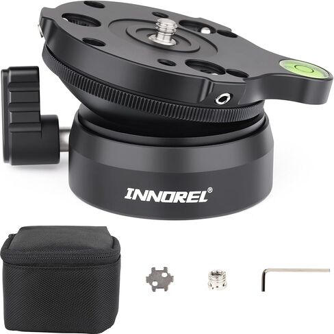 INNOREL Tripod Leveling Base, LB50 Leveling Base Half Ball with Offset Bubble Level and Bubble Level Bag for Ballhead, Fluid Head, Gimbal Heads, Z Flex Head, Tripods and Monopods with 3/8" Thread in Saudi Arabia