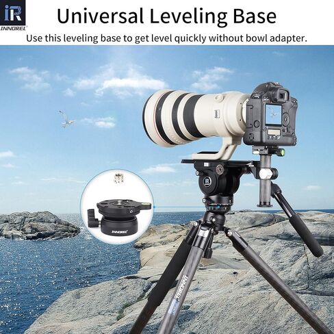 INNOREL Tripod Leveling Base, LB50 Leveling Base Half Ball with Offset Bubble Level and Bubble Level Bag for Ballhead, Fluid Head, Gimbal Heads, Z Flex Head, Tripods and Monopods with 3/8" Thread in Saudi Arabia
