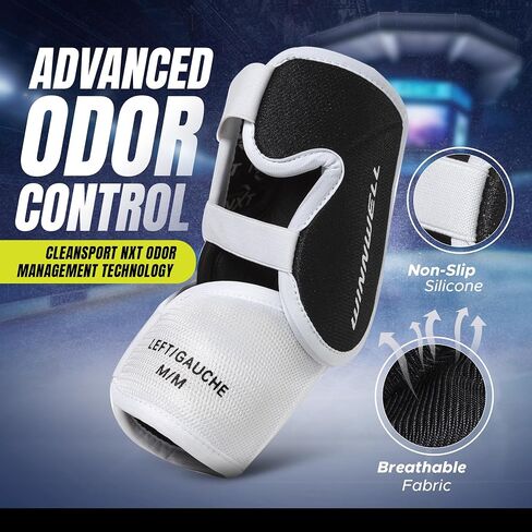 Winnwell Classic Hockey Elbow Pads- Protective Hockey Gear for Youth, Junior, Senior Players - Equipment for Roller, Street & Ice Hockey in Saudi Arabia