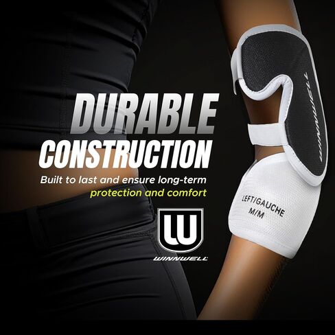Winnwell Classic Hockey Elbow Pads- Protective Hockey Gear for Youth, Junior, Senior Players - Equipment for Roller, Street & Ice Hockey in Saudi Arabia