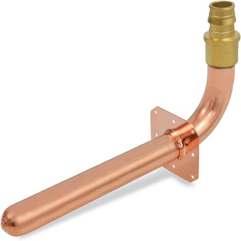 Pex-A Expansion Copper Stub Out Elbow with Flange 3/4" x 4" x 8", F1960 Stub Out Elbow Fitting No Lead Brass, For Use in Pex-A-Tubing Connection in Saudi Arabia