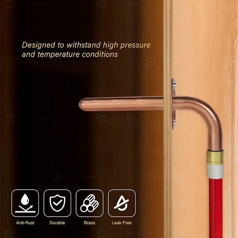Pex-A Expansion Copper Stub Out Elbow with Flange 3/4" x 4" x 8", F1960 Stub Out Elbow Fitting No Lead Brass, For Use in Pex-A-Tubing Connection in Saudi Arabia
