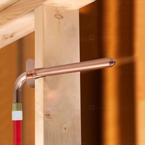 Pex-A Expansion Copper Stub Out Elbow with Flange 3/4" x 4" x 8", F1960 Stub Out Elbow Fitting No Lead Brass, For Use in Pex-A-Tubing Connection in Saudi Arabia