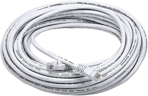 كابل شبكة يو تي بي ايثرنت من مونوبرايس - 50FT 24AWG Cat6 - أبيض in Kuwait