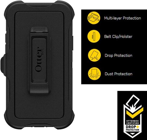 OtterBox iPhone 11 Pro Defender Series Case - BLACK, rugged & durable, with port protection, includes holster clip kickstand in Kuwait