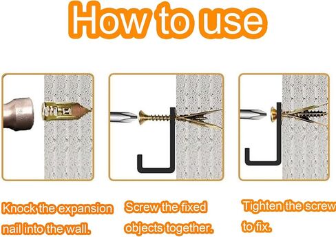 Upgraded Self-Drilling Anchors Screws, 2024 New Premium Drywall Anchors and Screws Kit, No Drill or Holes in Wall (0.47 * 1.37 inches, 30PCS), Moderate, Alloy Steel in Saudi Arabia