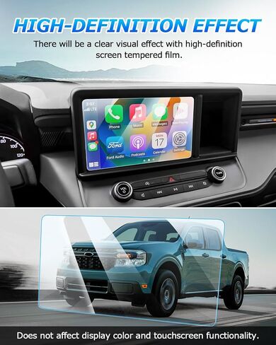 Autoorder مخصص مناسب لواقي الشاشة Ford Mustang Mach-E 2021 2022 2023 الملحقات 15.5 بوصة للملاحة و10.2 بوصة لوحة القيادة التي تعمل باللمس طبقة حماية 2 قطعة in Kuwait