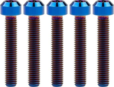 Titanium Torx Square Head M6 x 10 15 20 25 30 35 40 45 50 60 65 70 80mm Screw Pack of 5 (Burn Blue, M6x35mm) in Saudi Arabia