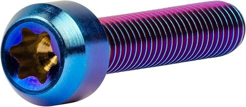 Titanium Torx Square Head M6 x 10 15 20 25 30 35 40 45 50 60 65 70 80mm Screw Pack of 5 (Burn Blue, M6x35mm) in Saudi Arabia
