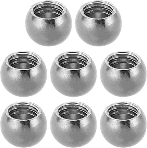 مقبض صواميل كروية M4x10mm من PATIKIL، 8 قطع خيط أنثى 304 من الفولاذ المقاوم للصدأ غطاء لولبي بفتحة عمياء مستديرة لآلات الإضاءة لتزيين المنزل بنفسك، فضي in Saudi Arabia