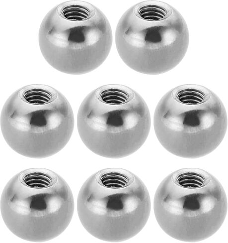 مقبض صواميل كروية M4x10mm من PATIKIL، 8 قطع خيط أنثى 304 من الفولاذ المقاوم للصدأ غطاء لولبي بفتحة عمياء مستديرة لآلات الإضاءة لتزيين المنزل بنفسك، فضي in Saudi Arabia