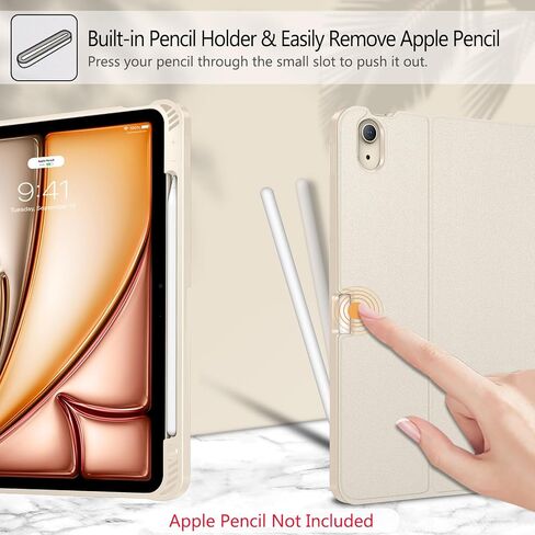 حافظة لوحة المفاتيح Fintie لجهاز iPad Air الجيل الخامس (2022) / iPad Air الجيل الرابع (2020) مقاس 10.9 بوصة مع حامل أقلام - غطاء خلفي ناعم من مادة TPU مع لوحة مفاتيح بلوتوث قابلة للفصل مغناطيسيًا، أرجواني أرجواني in Kuwait