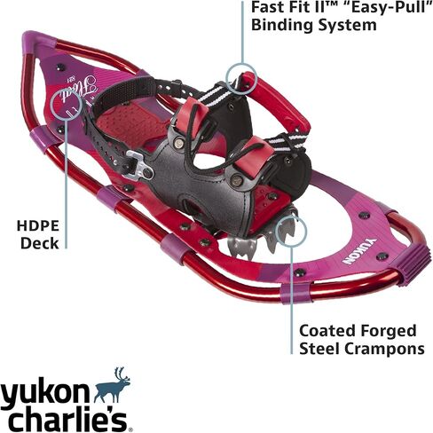 Yukon Charlie's Advanced Float Women's Snowshoe Kit, 8-inch x 21-inch, Includes Snowshoes, Trekking Poles and Travel Bag in Kuwait