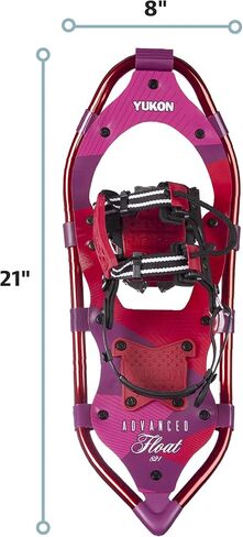Yukon Charlie's Advanced Float Women's Snowshoe Kit, 8-inch x 21-inch, Includes Snowshoes, Trekking Poles and Travel Bag in Kuwait