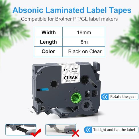 Absonic 3 عبوات Tz 18 مم 0.7 بوصة شريط أصفر مصفح متوافق مع Brother Tze-641 Tze641 Tz-641 Tz641 3/4 بوصة أسود على أصفر P Touch Tze 18 مم شريط ملصق لـ PTD410 PTD460 PTD600 PTD610BT PTP700 PTD400 in Kuwait