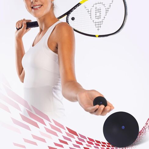 Flylin Single Dot Squash Ball, Squash Balls High Bounce for Competition Training, 37mm Beginner Sports Squash Ball Pack of 3 in Saudi Arabia