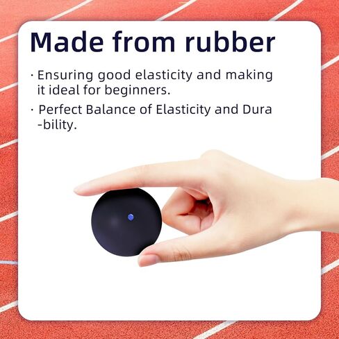 Flylin Single Dot Squash Ball, Squash Balls High Bounce for Competition Training, 37mm Beginner Sports Squash Ball Pack of 3 in Saudi Arabia