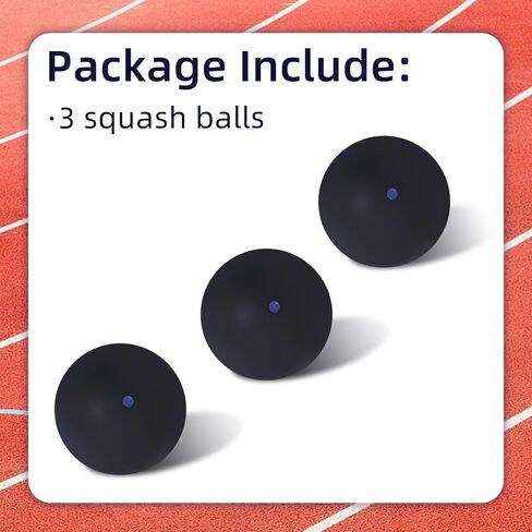 Flylin Single Dot Squash Ball, Squash Balls High Bounce for Competition Training, 37mm Beginner Sports Squash Ball Pack of 3 in Saudi Arabia