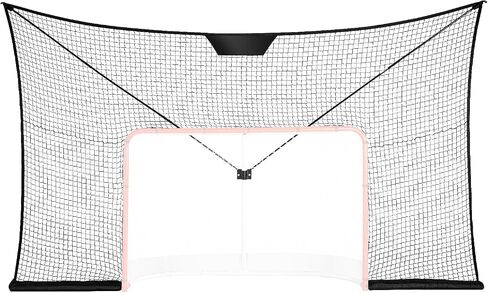 VEVOR Hockey Goal Backstop Net, Street Hockey Sports Backstop Netting, Portable Indoor Outdoor Hockey Training Net, 12x7 FT Large Size Target Net, Easy Assemble, Black (Goal Frame Not Included) in Saudi Arabia