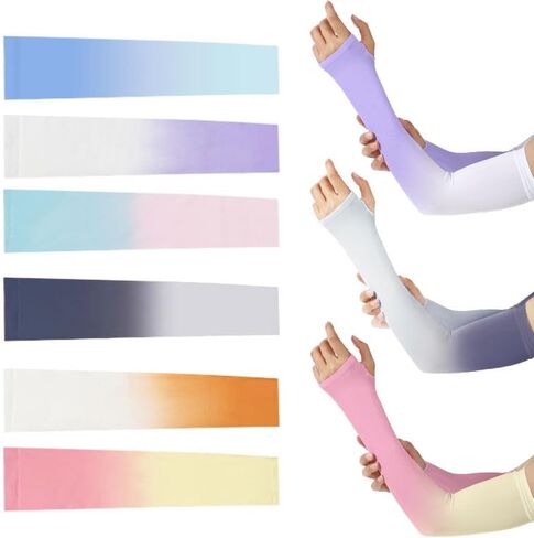 3 Pairs of UV Protection Cooling Arm Covers Women’s Sun Protection Cycling Arm Covers Fashion in Kuwait