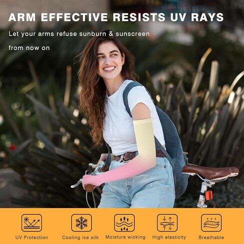3 Pairs of UV Protection Cooling Arm Covers Women’s Sun Protection Cycling Arm Covers Fashion in Kuwait