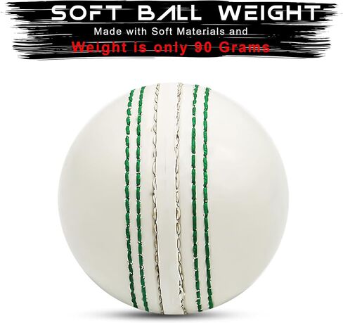 Soft Cricket Rubber Ball Set Indoor/Outdoor Play for Junior Youth Adult Training, Coaching, Practice Excellent Bounce with Durable Traditional Seams Stitched in Kuwait