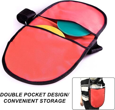 Discus & Shot Put Carrier Bag, Track and Field Discus Shot Put Bag with Adjustable Strap, 2 Large Pockets, Discus Pouch, Discus Equipment Athletics Accessories in Kuwait