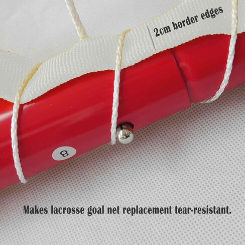 Lacrosse Net Replacement 6 X 6 X 7FT - Heavy Duty Lacrosse Goal Net Replacement 4mm with Lacing Rope Lacrosse Replacement Netting Lacrosse Netting (NET ONLY) in Kuwait