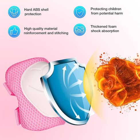 Kids Protective Gear Set - Knee Pads Elbow Pads with Wrist Guards for Ages 3-15 | 3-in-1 Safety Protective Gear for Skating, Cycling, Biking, Roller Skates, Scooters in Saudi Arabia