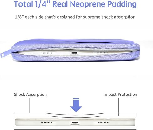حافظة QUESTON للكمبيوتر اللوحي من النيوبرين تناسب أجهزة iPad 2022/iPad Air/11 iPad Pro/iPad Pro Air/Surface Go/Samsung Galaxy Tab A7 الجديدة مقاس 10.9 بوصات، وتناسب لوحة مفاتيح Apple الذكية in Saudi Arabia