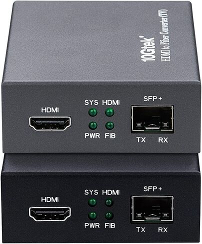 زوج من محول HDMI الى الالياف البصرية SM، 2 كم، LC CON-HDMI-TV/DV+SFP LR لايت (مجموعة #1) in Kuwait