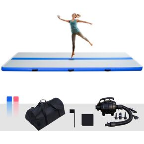 FunWater 13ft نفخ الجمباز الهواء تعثر المسار حصيرة 4 بوصة سميكة الهواء الطابق تعثر المسار مع مضخة هواء كهربائية للجمباز / التدريب / صالة الألعاب الرياضية / اليوغا in Kuwait