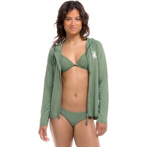 Body Glove Women's Standard Mandie Zip Front Hoodie Rashguard with UPF 50
